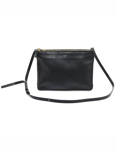 171453 Black Lambskin Gold Trio Large Crossbody Bag - CELINE - BALAAN 1