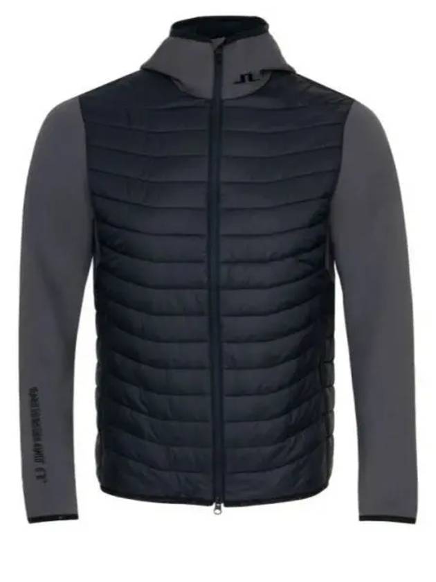 Men's Holden Quilt Hybrid Hooded Jacket Asphalt - J.LINDEBERG - BALAAN 2