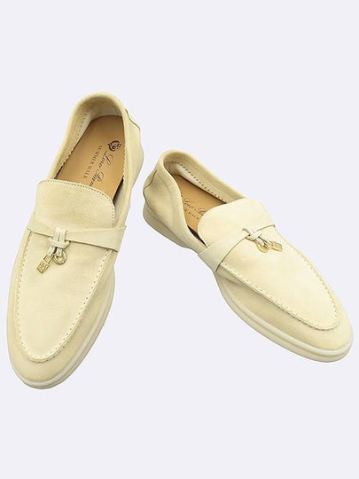 FAE5444 2096 Light beige color suede SUMMER WALK Charms Work women s loafers size 37 - LORO PIANA - BALAAN 2