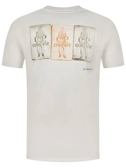 Three Cards Short Sleeve T-Shirt White - CP COMPANY - BALAAN 2