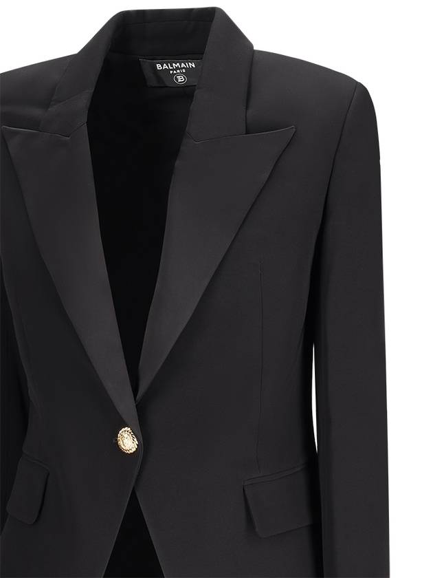 SINGLE-BREASTED CREPE BLAZER - BALMAIN - BALAAN 3