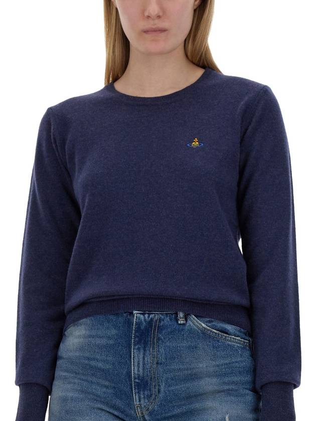 Bea Jumper Knit Top Navy - VIVIENNE WESTWOOD - BALAAN 6