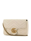 GG Marmont Chain Mini Bag White - GUCCI - BALAAN 3