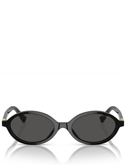 Regard Logo Sunglasses Slate Grey - MIU MIU - BALAAN 2