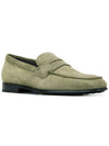 Men's Suede Penny Loafers Green - TOD'S - BALAAN 2