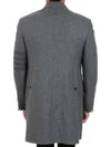 Men's Plannel Tonal 4 Bar Wool Cashmere Single Coat Medium Grey - THOM BROWNE - BALAAN 4