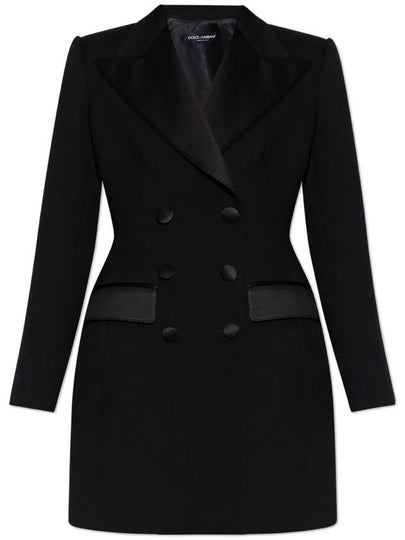 Double breasted tuxedo wool jacket black - DOLCE&GABBANA - BALAAN 2