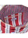 Wash Striped Small Tool Canvas Tote Bag Red - THOM BROWNE - BALAAN 10