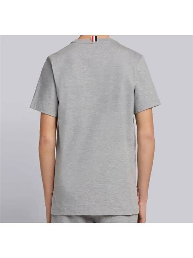 Men's Side Slit Relaxed Short Sleeve T-Shirt Light Grey - THOM BROWNE - BALAAN 5