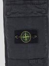 Stretch Cotton Cargo Straight Pants Grey - STONE ISLAND - BALAAN 4