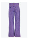 Overdyed High Waist Wide Jeans Purple - GANNI - BALAAN 3