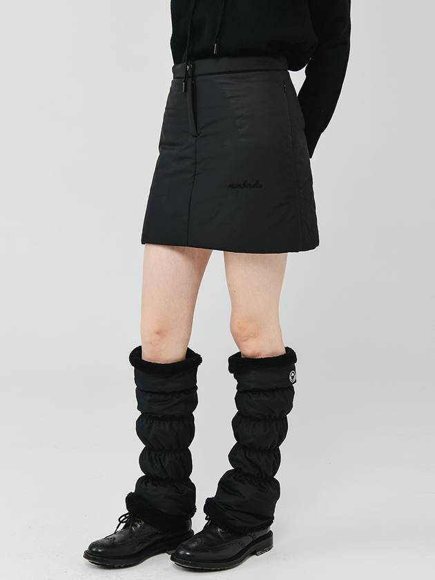 Logo embroidery winter padded skirt BLACK - MONBIRDIE GOLF - BALAAN 1