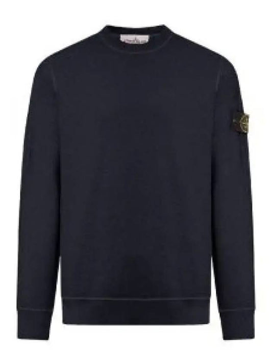 Cotton Crew Neck Sweatshirt Navy - STONE ISLAND - BALAAN 2