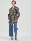 Wool Check Double Coat Beige - MANAVIS7 - BALAAN 5