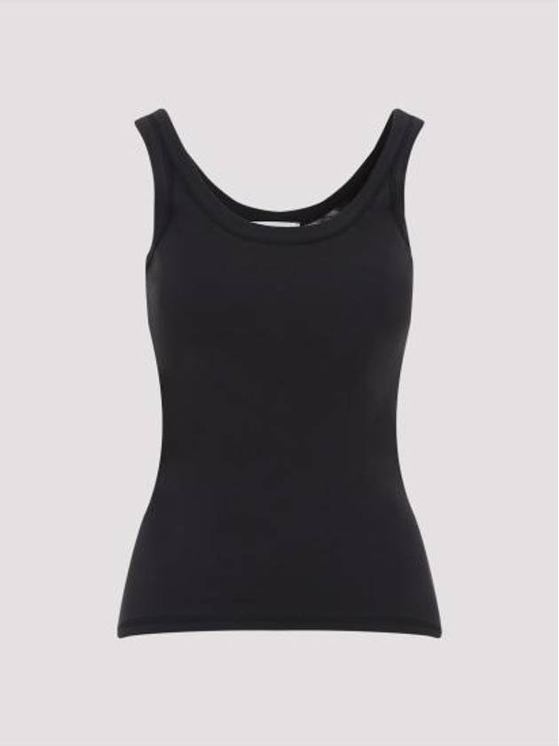 Ribbed Cotton Sleeveless Squid Ink - LEMAIRE - BALAAN 1