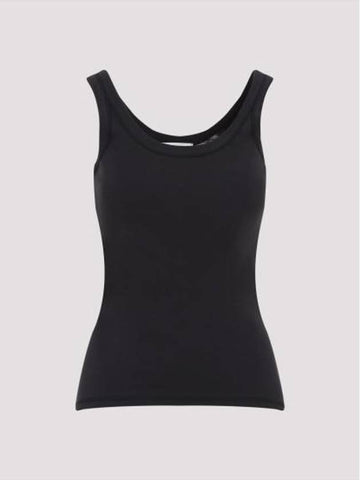 Ribbed Cotton Sleeveless Squid Ink - LEMAIRE - BALAAN 1