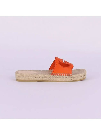 Interlocking G cutout espadrille slide sandals orange 725830 US000 7519 - GUCCI - BALAAN 2