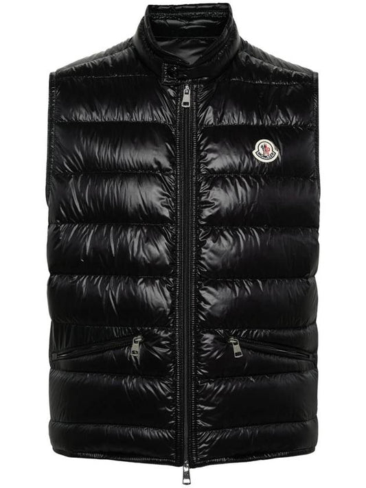 Gui Logo Patch Down Vest Black - MONCLER - BALAAN 2