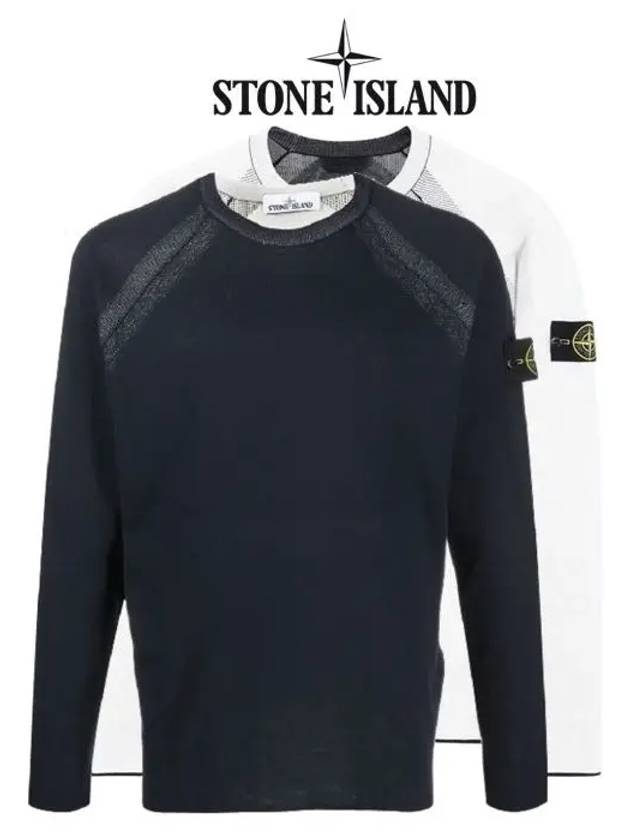 Wappen Reversible Crew Neck Sweatshirt Navy - STONE ISLAND - BALAAN 9