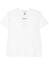 Embroidered Logo Cotton Short Sleeve T-Shirt White - ALAIA - BALAAN 2