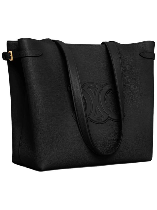 Cabas Anais Small Grain Calfskin Tote Bag Black - CELINE - BALAAN 5