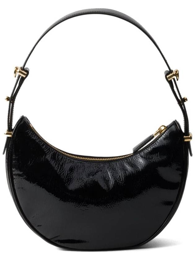 Arque Naplak Patent Leather Shoulder Bag Black - PRADA - BALAAN 3