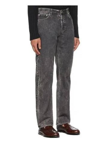 STRAIGHT CUT JEANS MARBLE WASH Ash straight cut denim jeans - SEFR - BALAAN 1