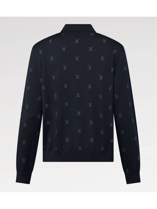 1AFYEQ Long Sleeved Wool Silk and Cashmere Blend Polo - LOUIS VUITTON - BALAAN 3