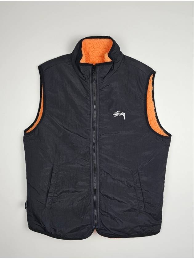 Reversible Stock Sherpa Vest Orange - STUSSY - BALAAN 2