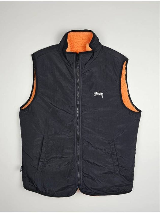 Reversible Stock Sherpa Vest Orange - STUSSY - BALAAN 2