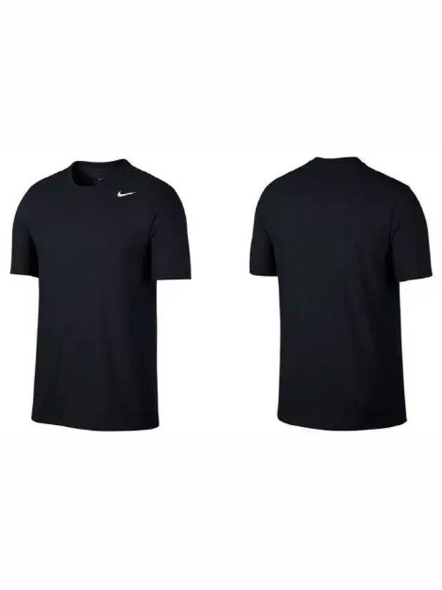 Dri Fit Solid Crew Short Sleeve T-Shirt Black - NIKE - BALAAN 7