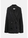 Women's Double Button Cotton Wool Blend Double Cardigan Grey - MAISON MARGIELA - BALAAN 2