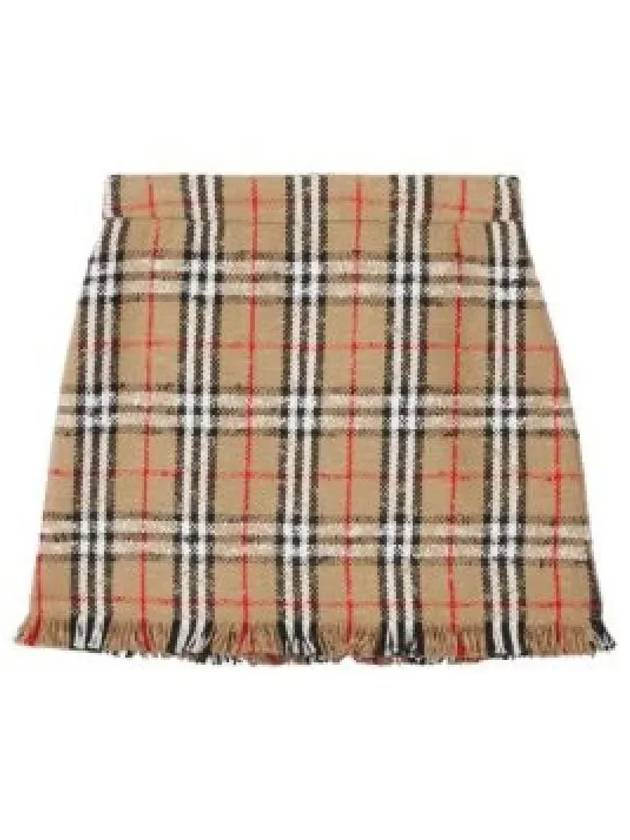 Women's Vintage Check Boucle Mini A-Line Skirt Archive Beige - BURBERRY - BALAAN 2