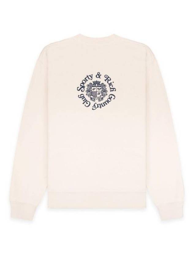 Hotel Embroidered Logo Cotton Long Sleeve T-Shirt Cream - SPORTY & RICH - BALAAN 3