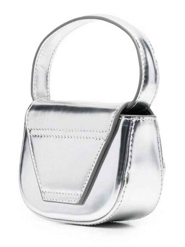 1DR Compact Mirrored Leather Shoulder Bag Silver - DIESEL - BALAAN 3