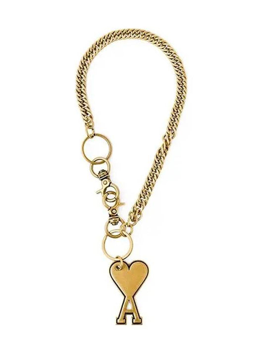 Heart Logo Metal Key Holder Gold - AMI - BALAAN 1