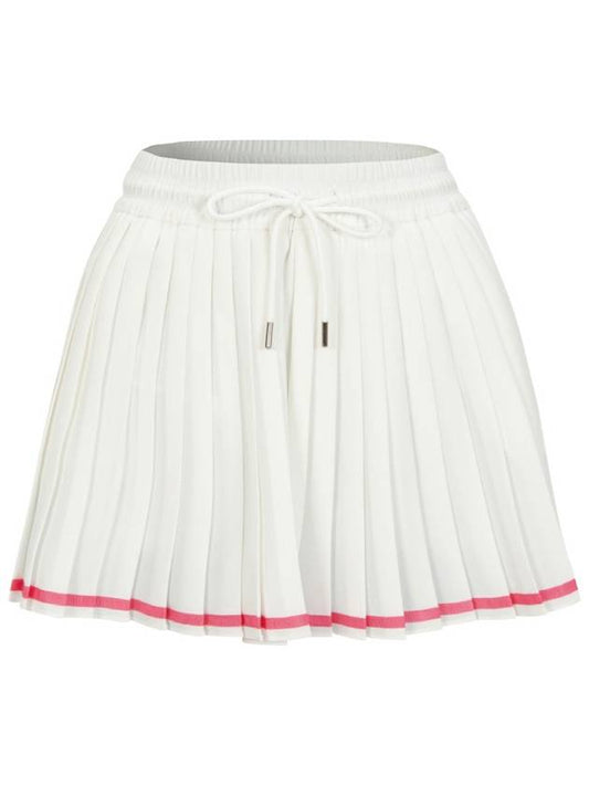 Banded pleated skirt pants white - BUTTONPLAY - BALAAN 1