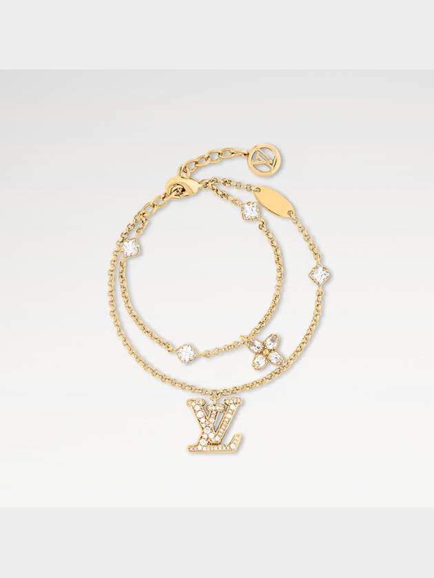 Lady LV Double Chain Bracelet Gold - LOUIS VUITTON - BALAAN 6