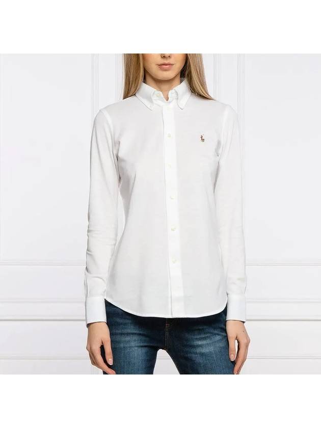 Women's Cotton Long Sleeve Shirt White - POLO RALPH LAUREN - BALAAN 3