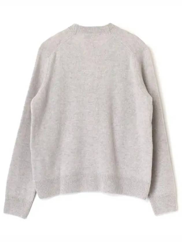 Baby Fox Patch Boxy Cardigan Light Grey Melange - MAISON KITSUNE - BALAAN 3