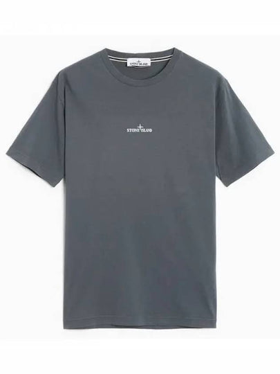 Stamp Two Print Short Sleeve T-Shirt Grey - STONE ISLAND - BALAAN 2