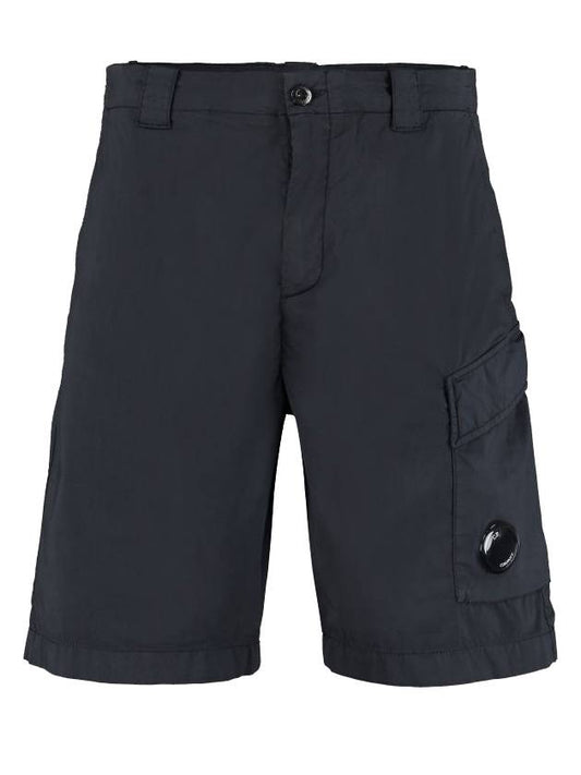 Men's Lens Wappen Bermuda Shorts Navy - CP COMPANY - BALAAN.