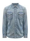 Denim Long Sleeve Shirt Blue - POLO RALPH LAUREN - BALAAN 2