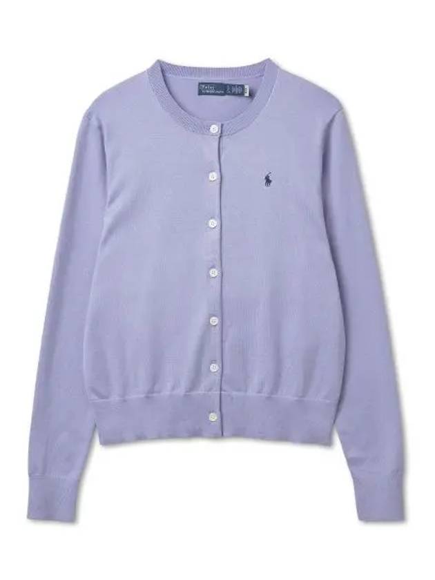 W cotton blend cardigan lavender - POLO RALPH LAUREN - BALAAN 1