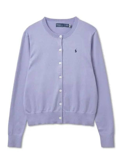 W cotton blend cardigan lavender - POLO RALPH LAUREN - BALAAN 1