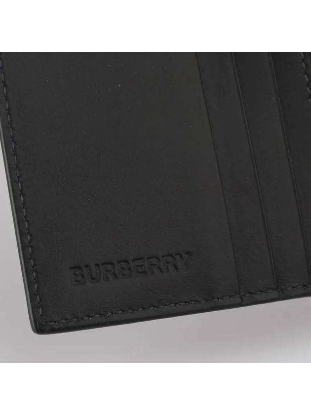 Check Leather Half Wallet Grey - BURBERRY - BALAAN 4