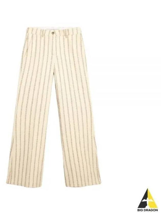 Women's Jacquard Motif Cotton Wide Pants Cream - GOLDEN GOOSE - BALAAN 2