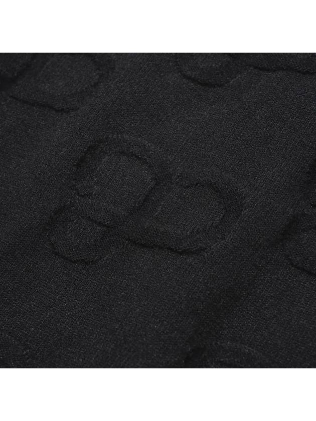 Men s viscose logo lettering jacquard knit BLACK - 20THHOLE - BALAAN 6