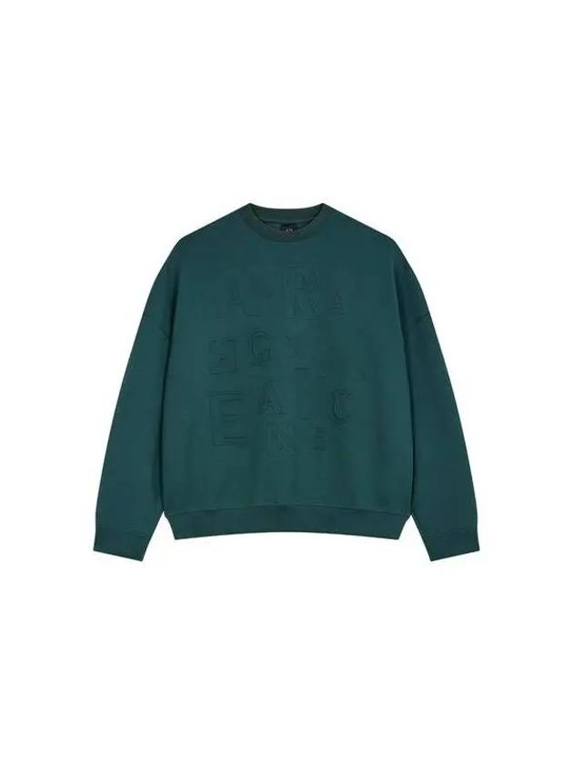 Men s Embossed Logo Rayon Sweatshirt Green 270533 - ARMANI EXCHANGE - BALAAN 1