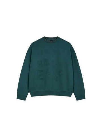 Men s Embossed Logo Rayon Sweatshirt Green 270533 - ARMANI EXCHANGE - BALAAN 1